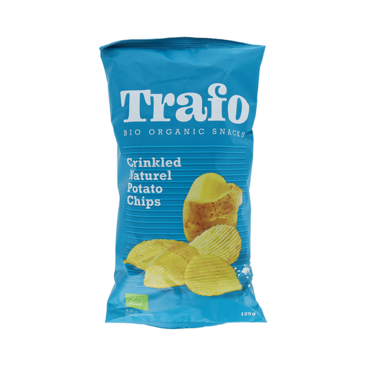 Trafo Ribbelchips gezouten bio 125.00 Gram