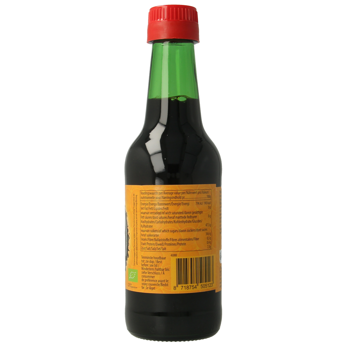 Yakso Kokos aminos bio sauce in 250ml bottle, natural soy sauce alternative, with a clear label and dark amber color.