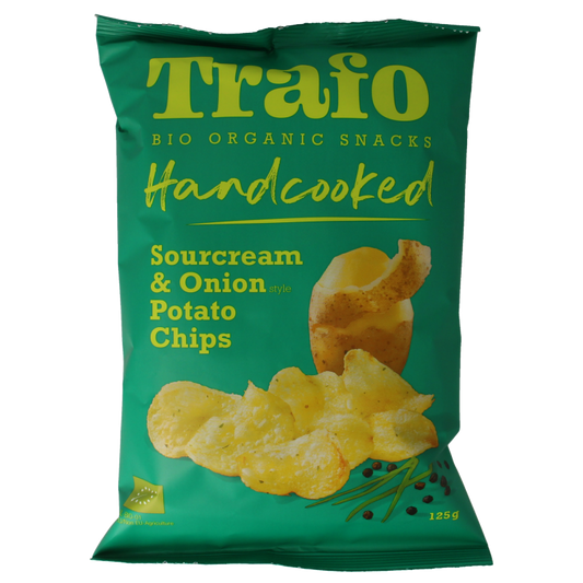 Trafo Chips handcooked sour cream & onion bio 125 Gram