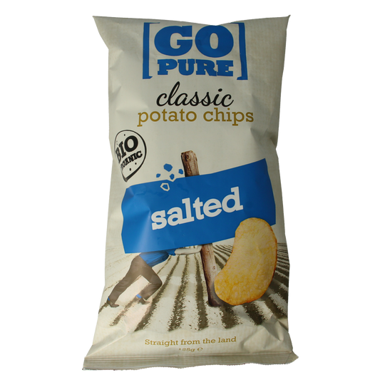 Go Pure Chips naturel gezouten bio 125.00 Gram