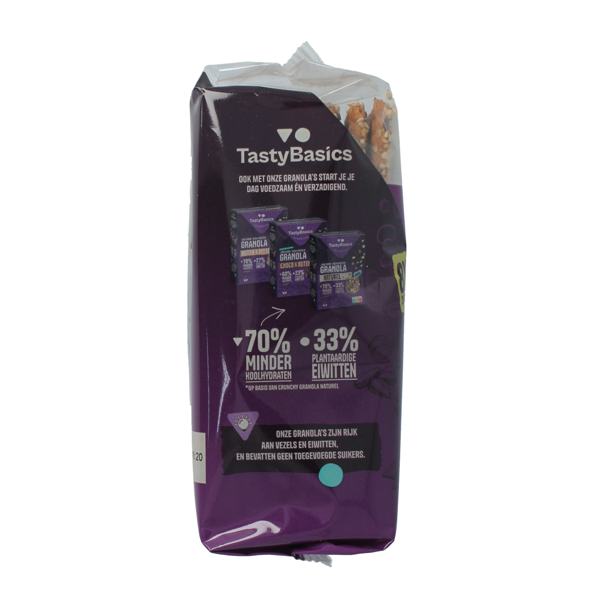 TastyBasics Less carb-high protein crackers meerzaden 200.00 Gram