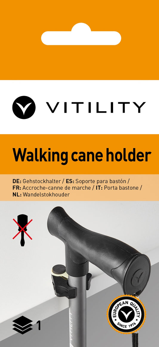 Vitility Wandelstokhouder mobility aid holder for walking sticks, shown on a plain background.