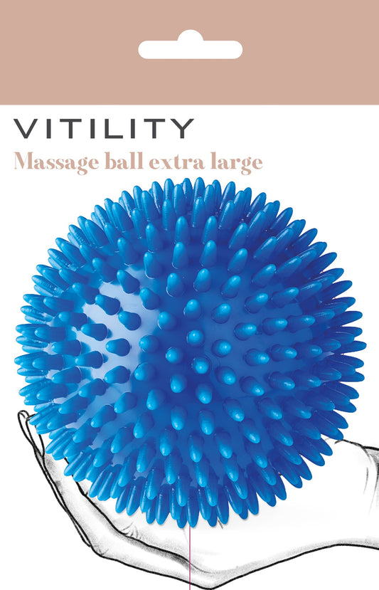 Vitility extra large massage ball for exercise and therapy, shown in a close-up image with textured surface for effective massage therapy.