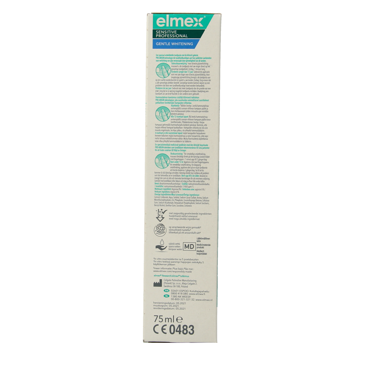 Elmex Tandpasta sensitive gentle white professional 75.00 Milliliter