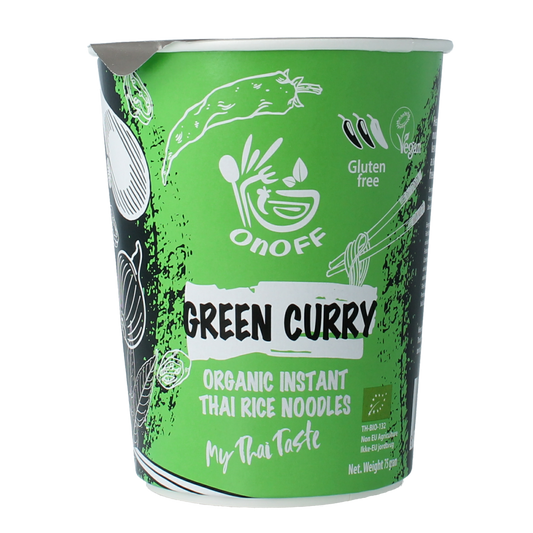 Onoff Instant noodlesoup green curry bio 75.00 Gram