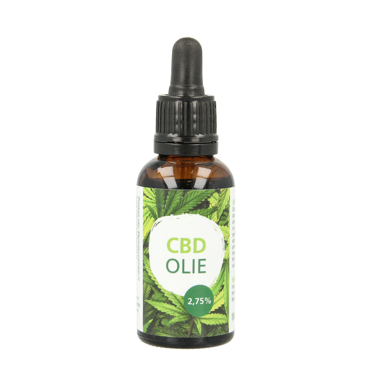 MijnNatuurwinkel CBD olie 2.75% kruidenpreparaat in 30ml fles, medical CBD oil with natural herbal extract.