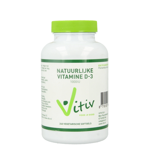 Vitiv Vitamine D3 1000IU 25mcg vega 240 Softgels