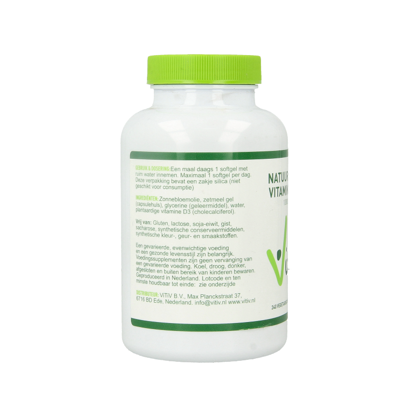 Vitiv Vitamine D3 1000IU 25mcg vega 240 Softgels