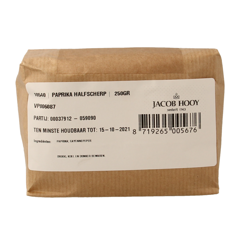Jacob Hooy Paprika halfscherp 250 Gram