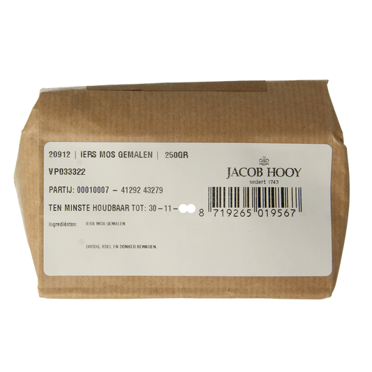 Jacob Hooy Iers mos gemalen 250.00 Gram