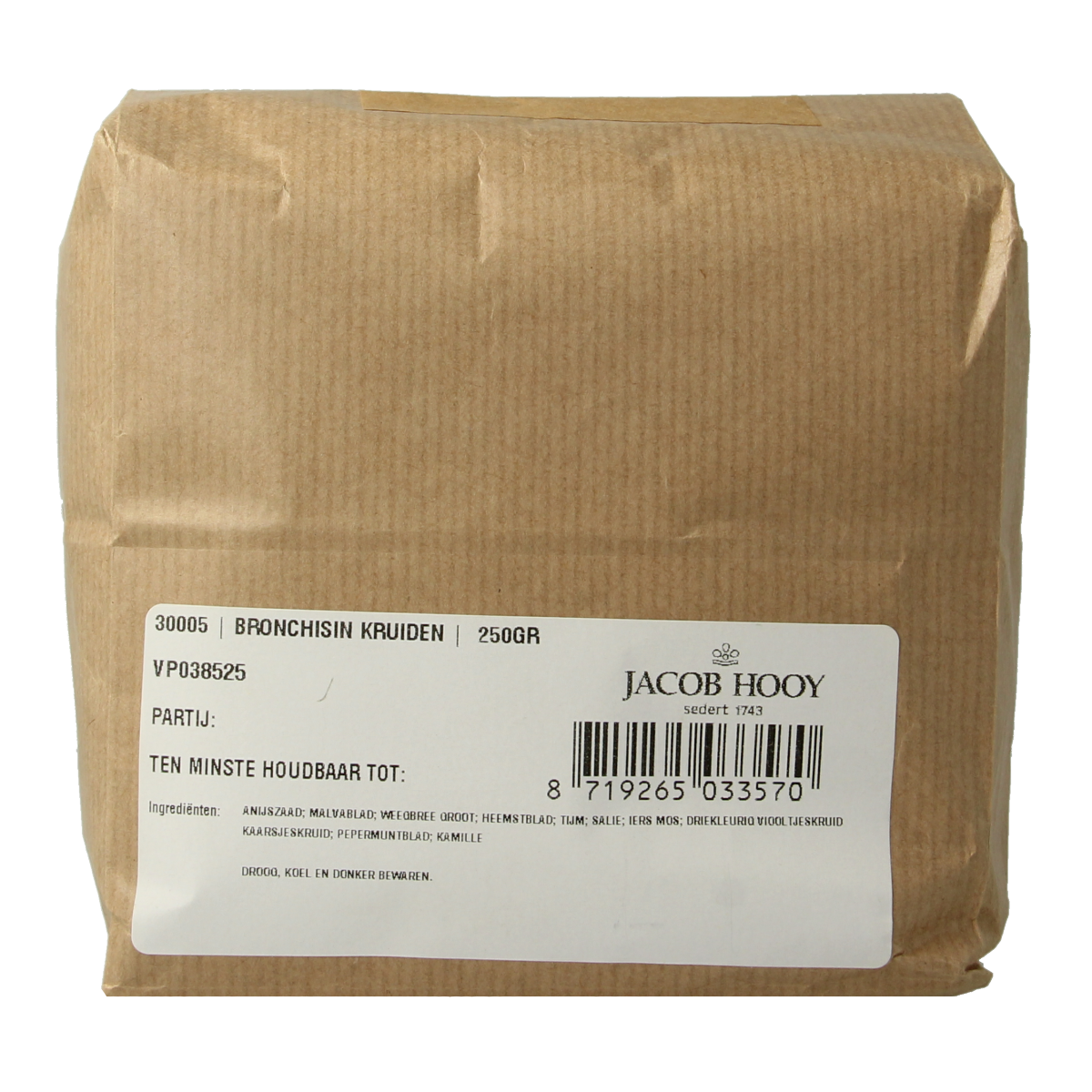 Jacob Hooy Bronchisinkruiden 250.00 Gram