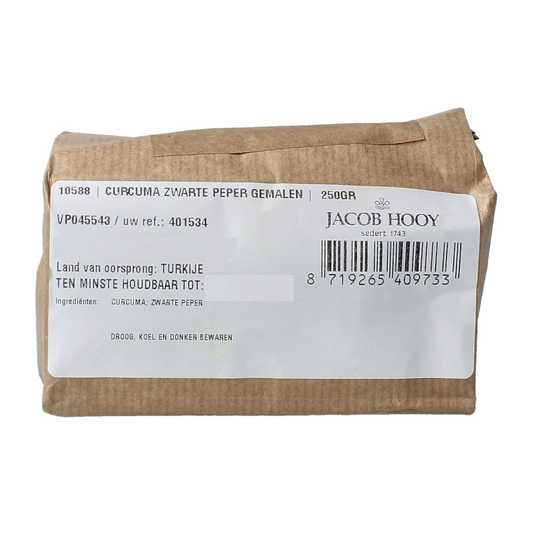 Jacob Hooy Curcuma zwarte peper gemalen 250.00 Gram