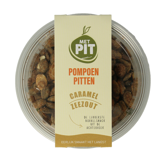 Met PIT Pompoenpitten caramel zeezout 150.00 Gram