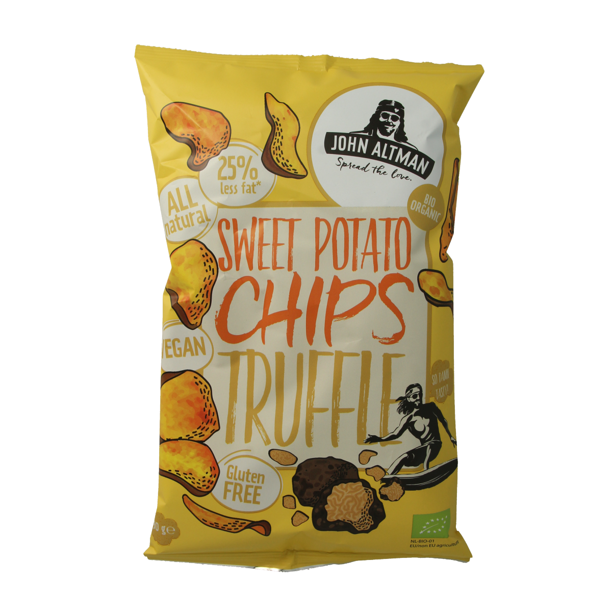 John Altman Zoete aardappel chips truffle bio 90.00 Gram