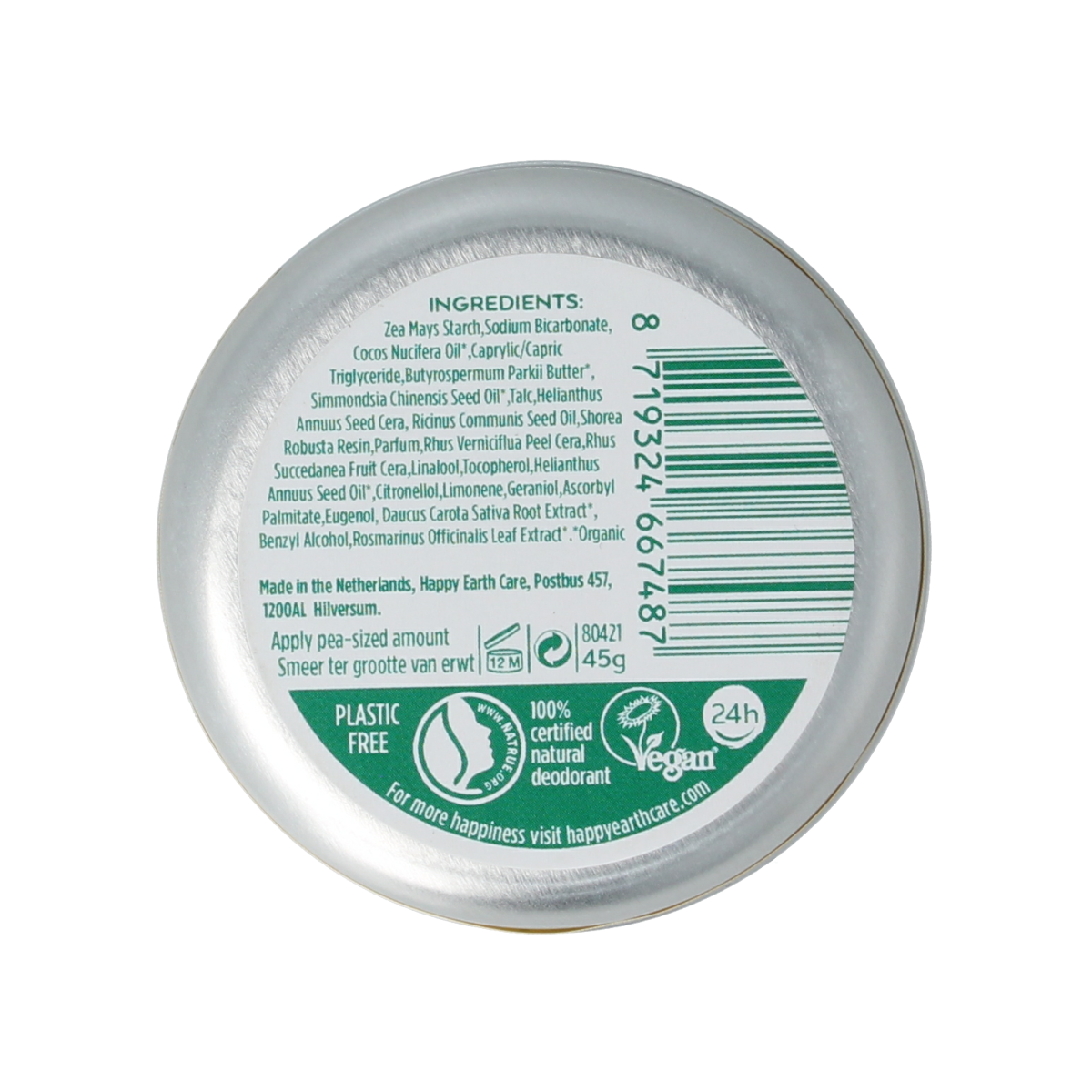 Happy Earth Deodorant balm jasmine ho wood 45.00 Gram