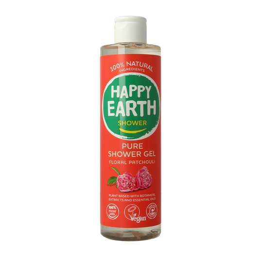 Happy Earth Pure showergel floral patchouli 300.00 Milliliter