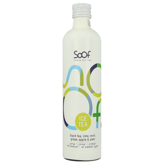 Soof Drinks Siroop zwarte thee limoen & munt 340.00 Milliliter