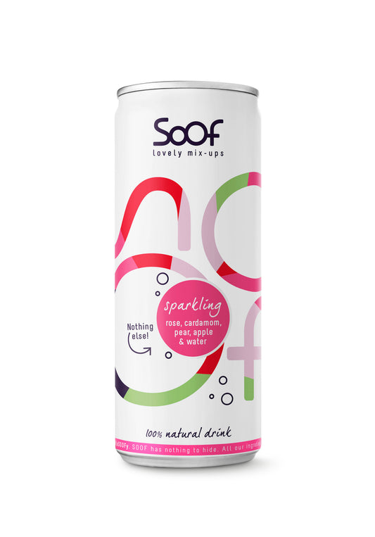 Soof Drinks Sparkling roos kardemom peer & appel 250.00 Milliliter