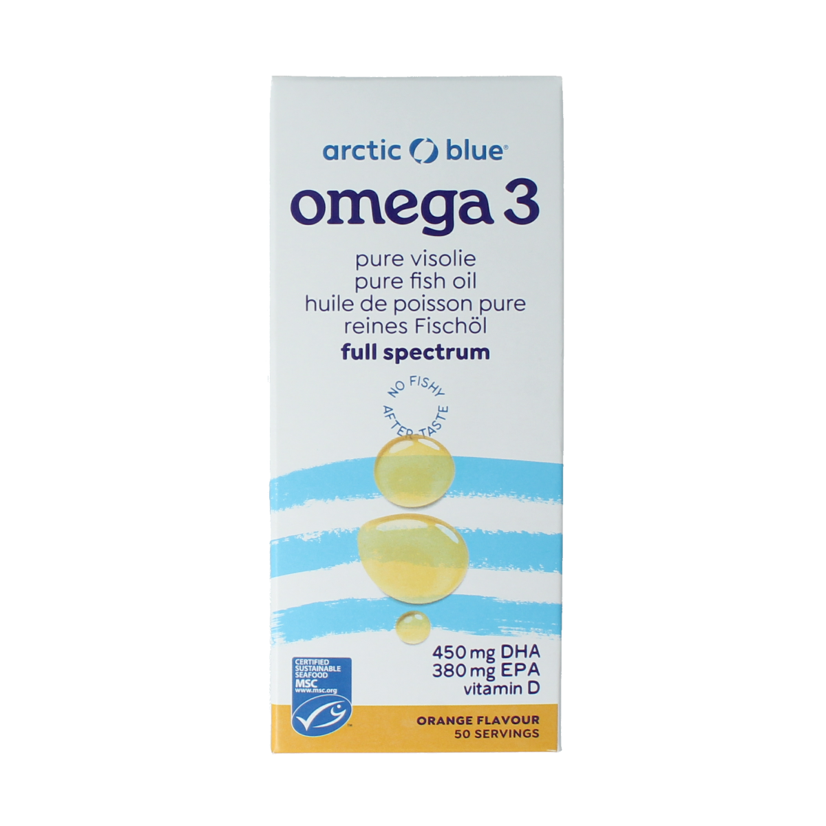 Arctic Blue Omega 3 pure visolie met vitamine D 250.00 Milliliter