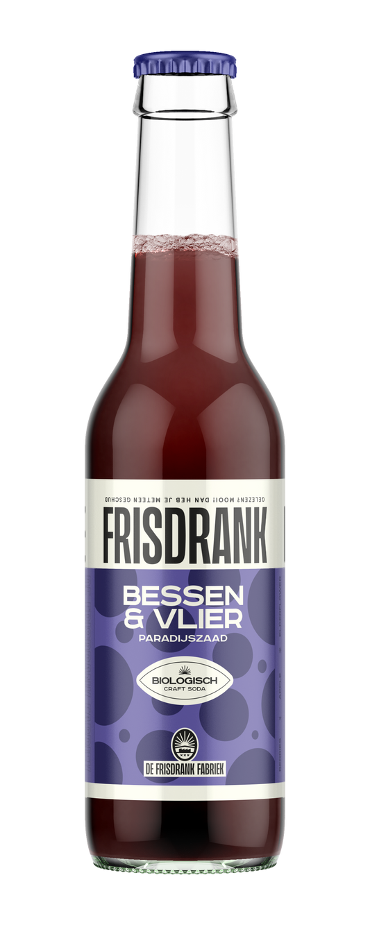 De Frisdrank Fabriek  Koolzuurhoudende frisdrank bessen & vlier bio 275.00 Milliliter
