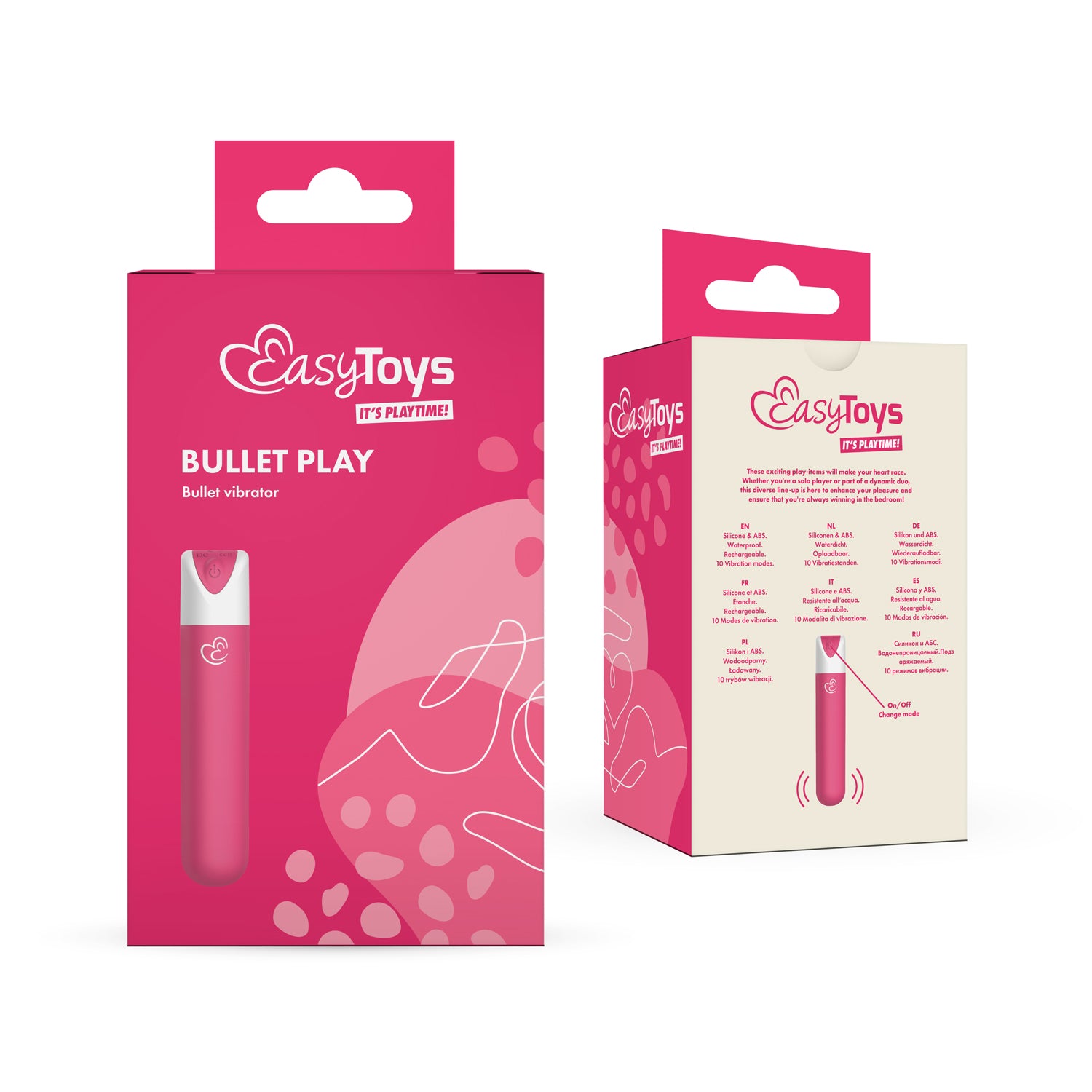 EasyToys Bullet play vibrator, small size, sleek design, ideal for personal pleasure, in black color.