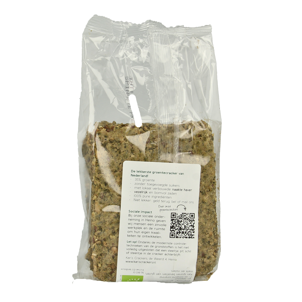 Kari's Crackers  Groentecracker spinazie prei bio 175.00 Gram