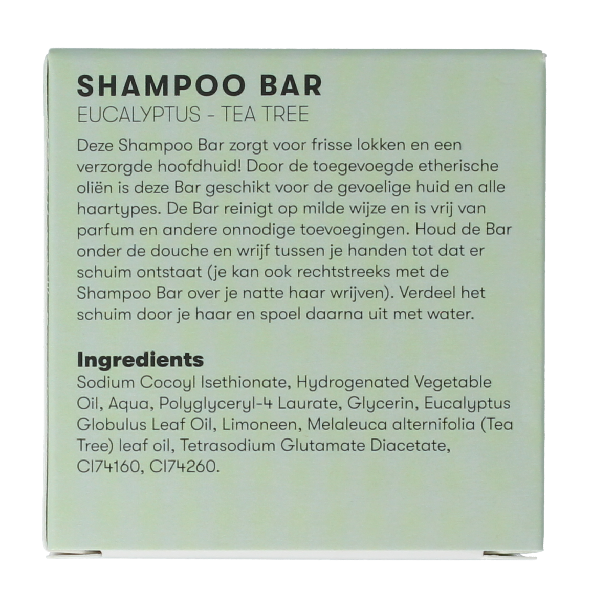 Shampoobars Shampoo bar eucalyptus & tea tree 60.00 Gram