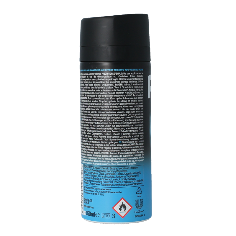 AXE Deodorant bodyspray ice chill 150 Milliliter