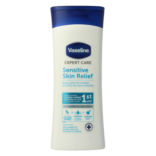 Vaseline Expert Care Sensitive body lotion 400ml bottle, smooth and moisturizing body care for sensitive skin