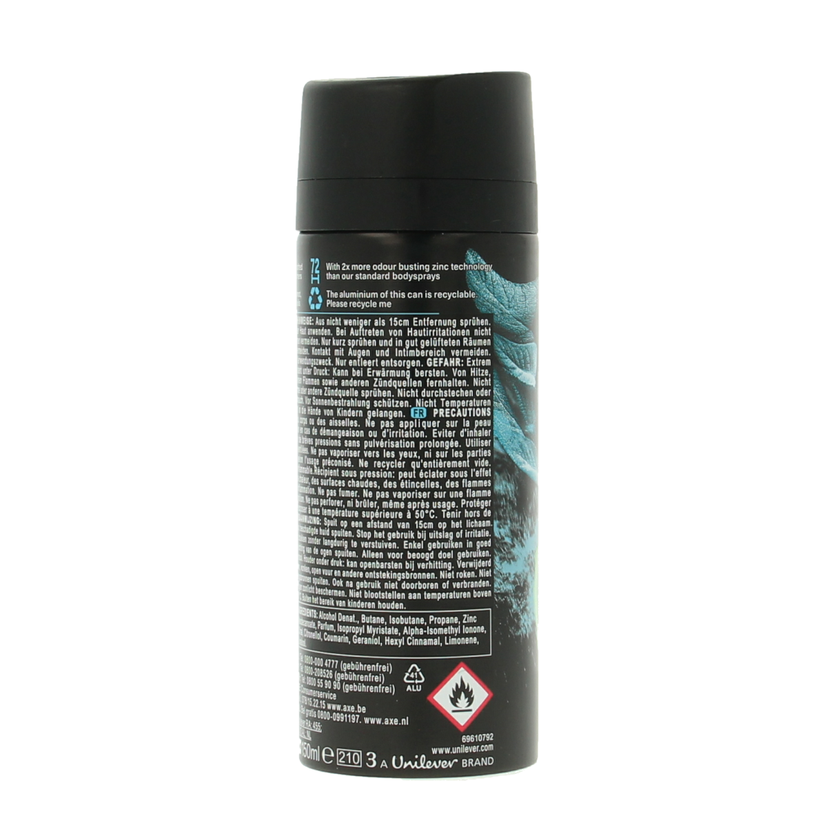 AXE Deodorant bodyspray kenobi aqua bergamot 150.00 Milliliter