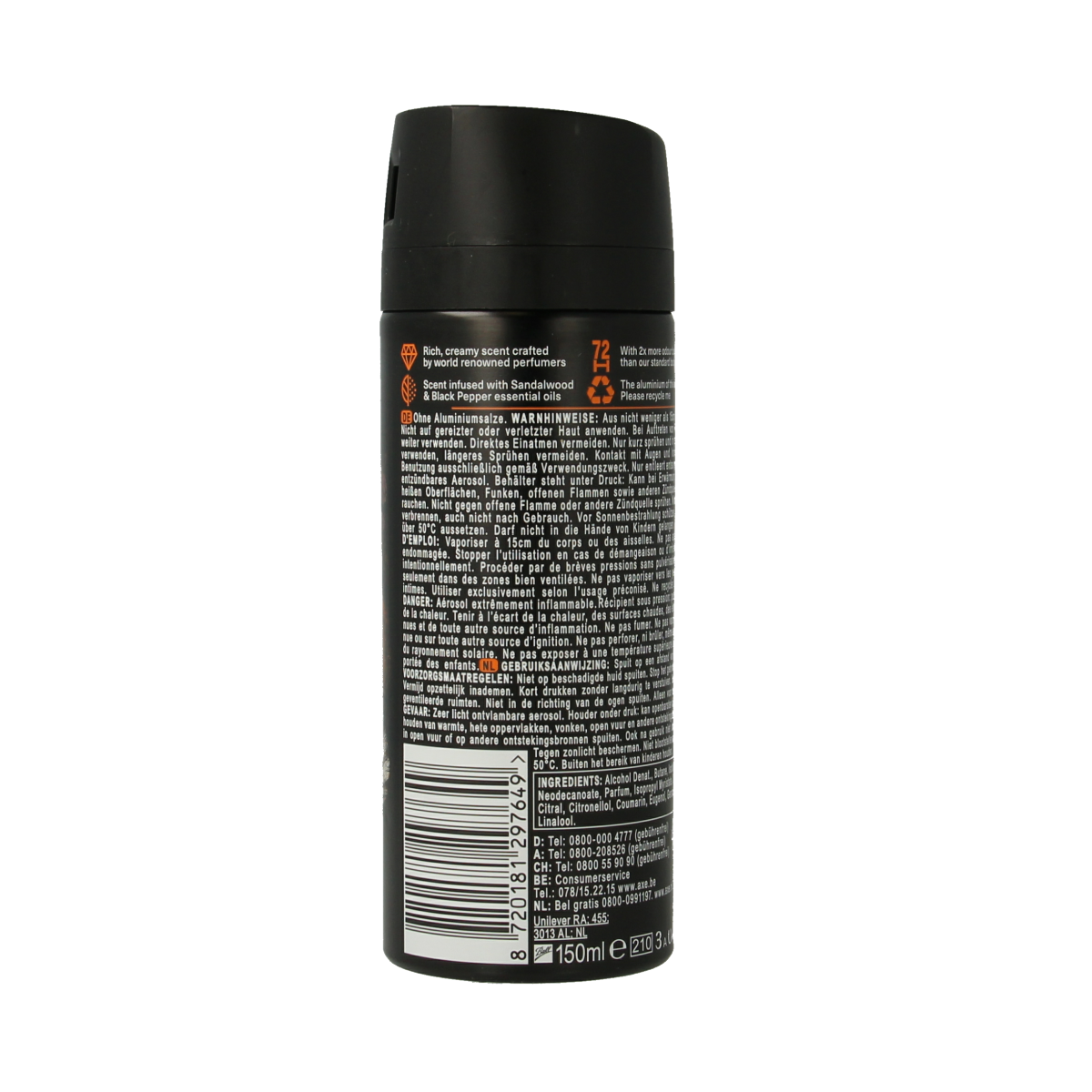 AXE Deodorant bodyspray kenobi copper santal 150.00 Milliliter