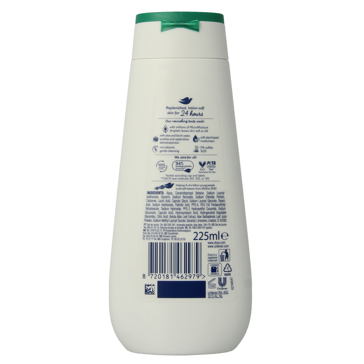 Dove Shower advanced hydrating 225.00 Milliliter