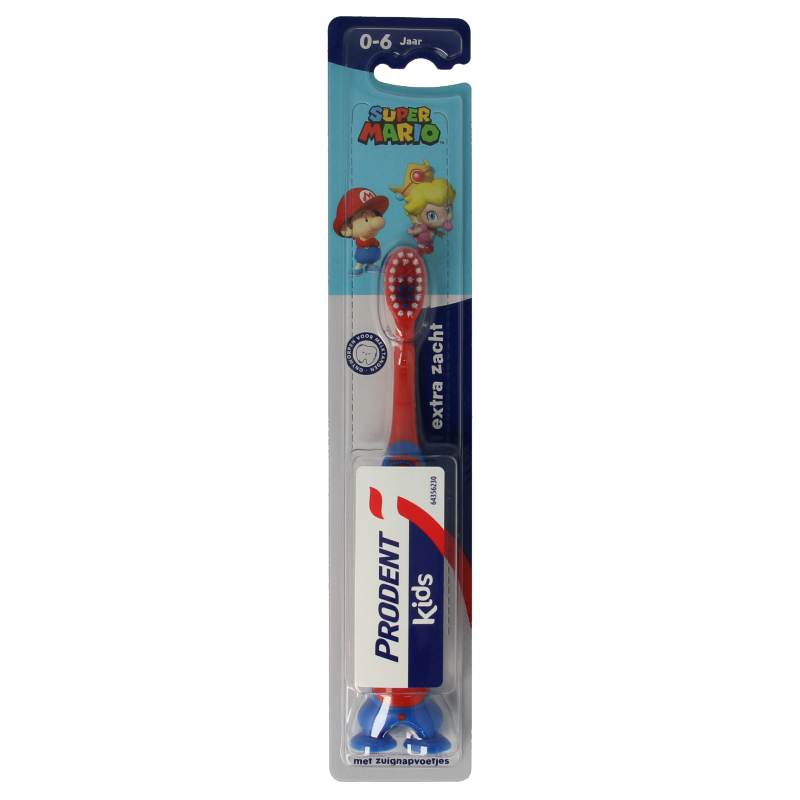 Prodent kids toothbrush for ages 0-6, showing a colorful children's toothbrush with soft bristles and ergonomic handle.