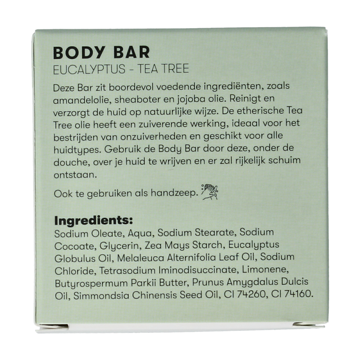 Shampoobars Body bar eucalyptus & tea tree 60.00 Gram