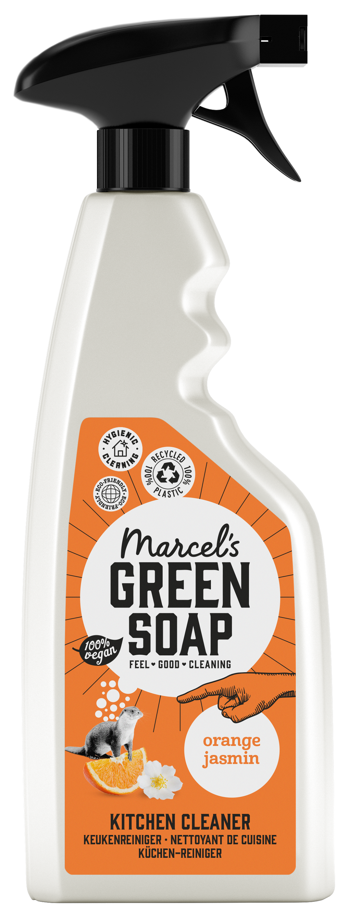 Marcel's Green Soap Keukenreiniger spray sinaasappel & jasmijn 500 Milliliter