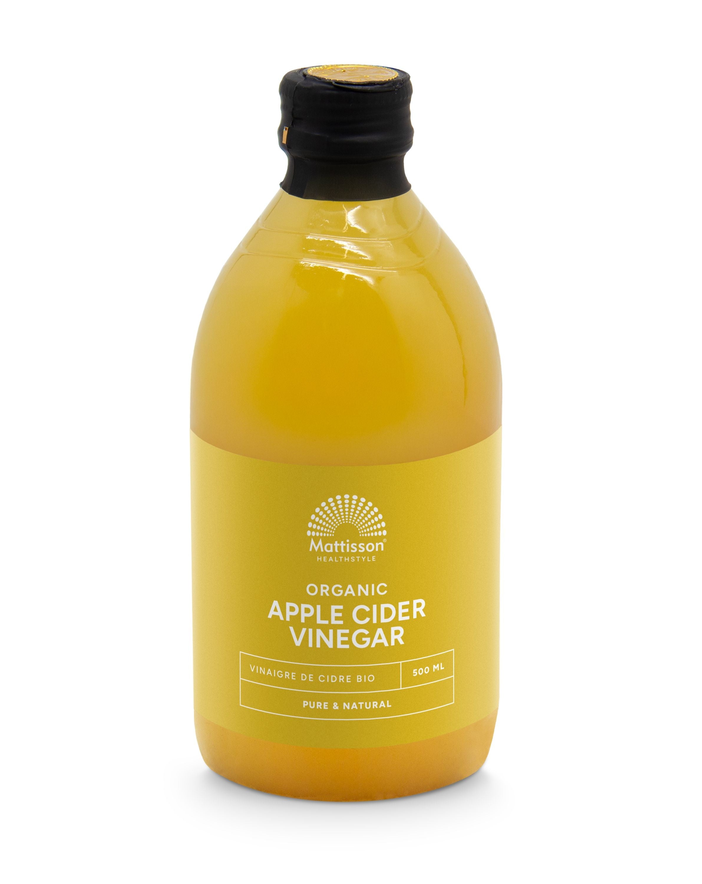Mattisson Apple cider vinegar pure - appelazijn bio 500.00 Milliliter