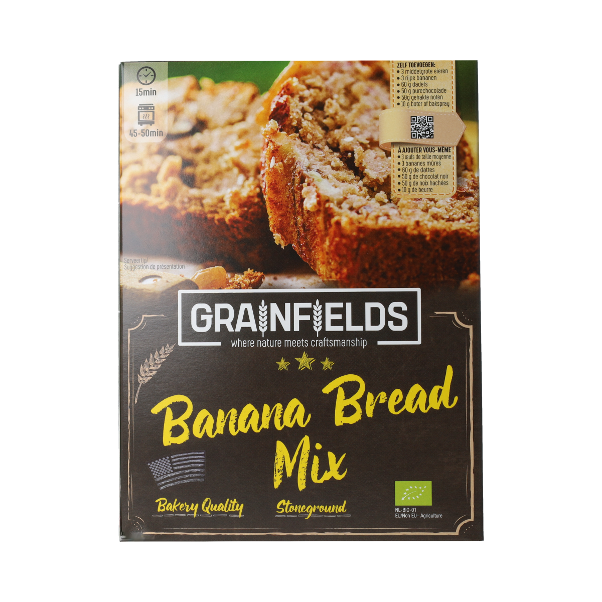Grainfields Banana bread mix bio 200.00 Gram