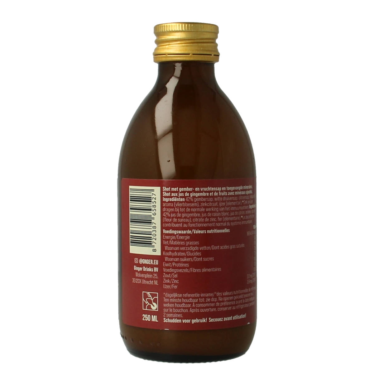 G'nger Shot gember vruchtensap immunity 250.00 Milliliter