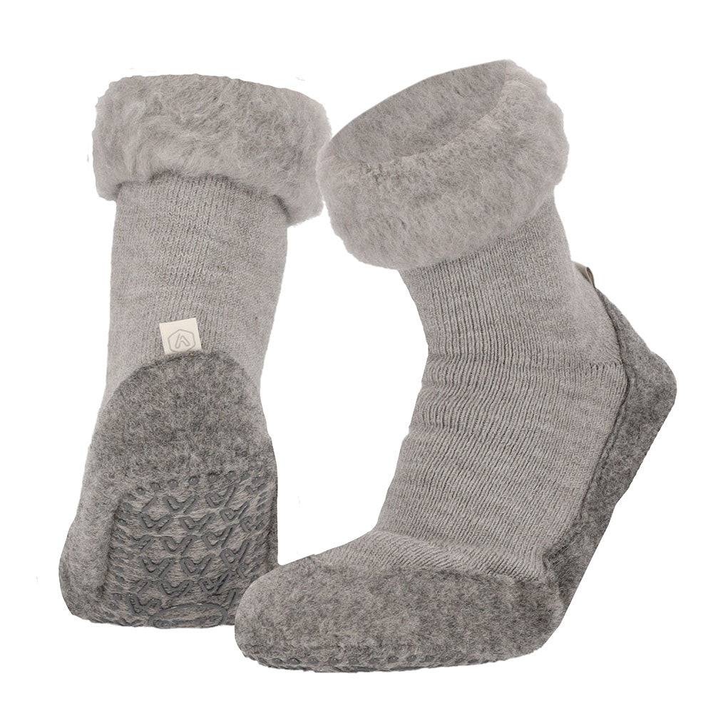 Apollo Huisslof wol anti-slip grijs 45/46 1 Paar