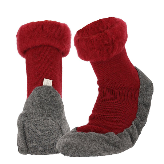 Apollo Huisslof wol anti-slip rood 37/38 1 Paar