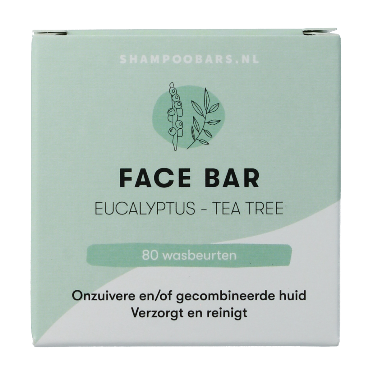 Shampoobars Face bar eucalyptus & tea tree 60.00 Gram