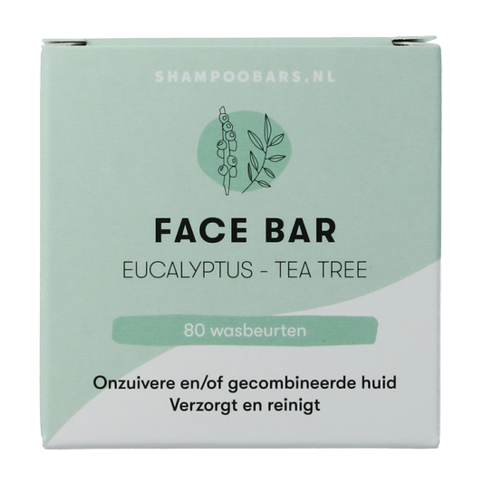 Shampoobars Face bar eucalyptus & tea tree 60.00 Gram