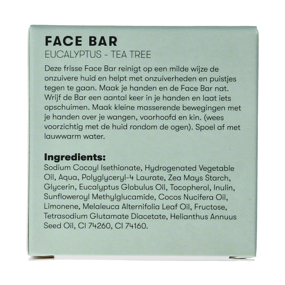 Shampoobars Face bar eucalyptus & tea tree 60.00 Gram