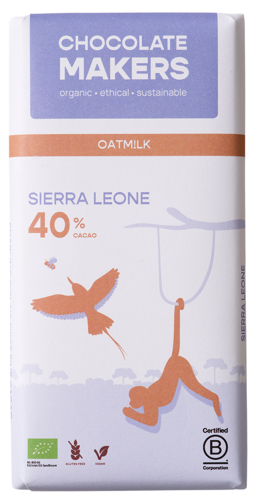 Chocolatemakers Little bee eather 40% vegan bio 80.00 Gram