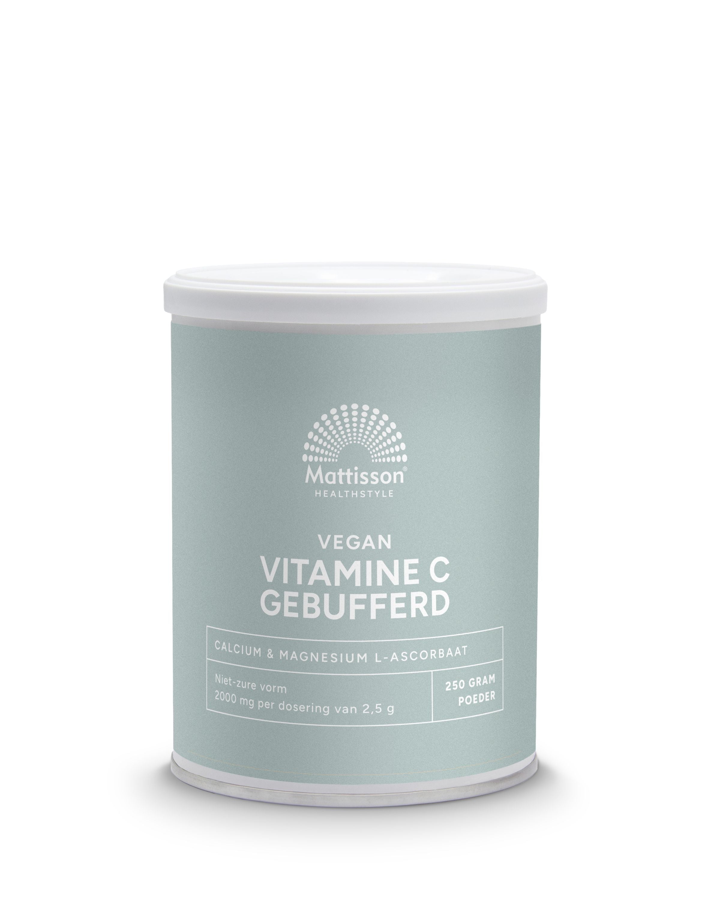 Mattisson Vitamine C gebufferd calcium & magnesium ascorbaat 250.00 Gram