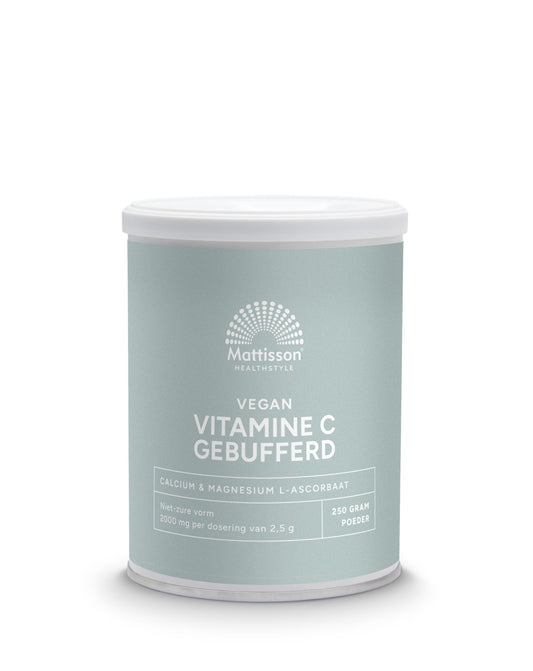 Mattisson Vitamine C gebufferd calcium & magnesium ascorbaat 250.00 Gram