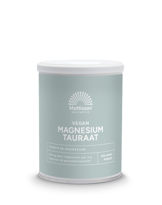 Mattisson Magnesium tauraat poeder vegan 250 Gram