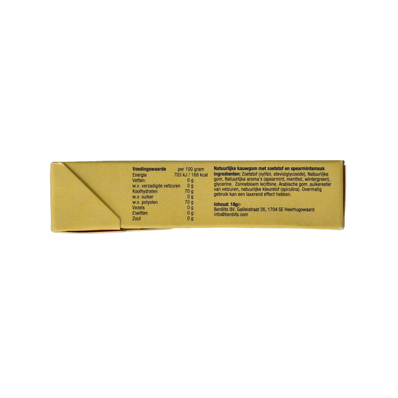 BenBits Kauwgom spearmint 18 Gram