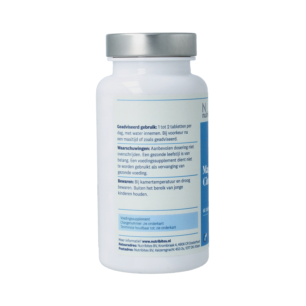 Nutribites Magnesium citraat 60.00 Tabletten