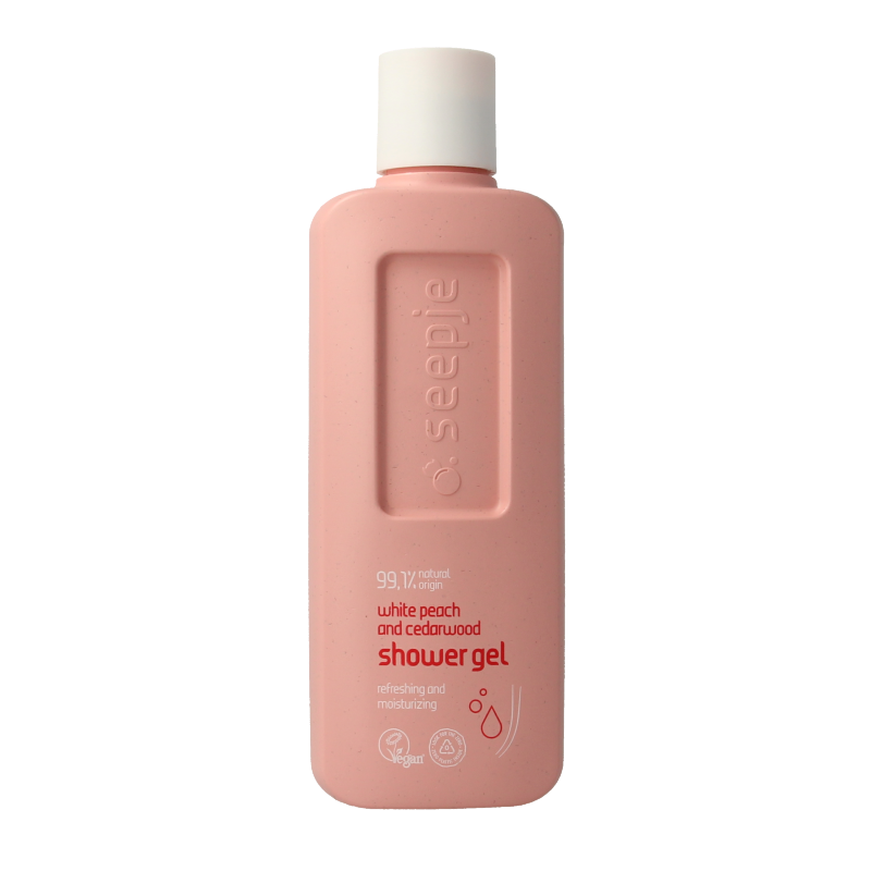 Seepje Showergel white peach and cedarwood 300 Milliliter